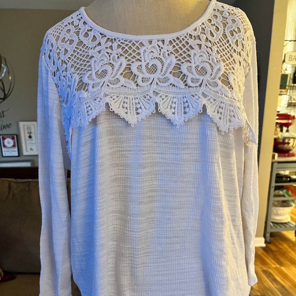 Cute White Tunic Top